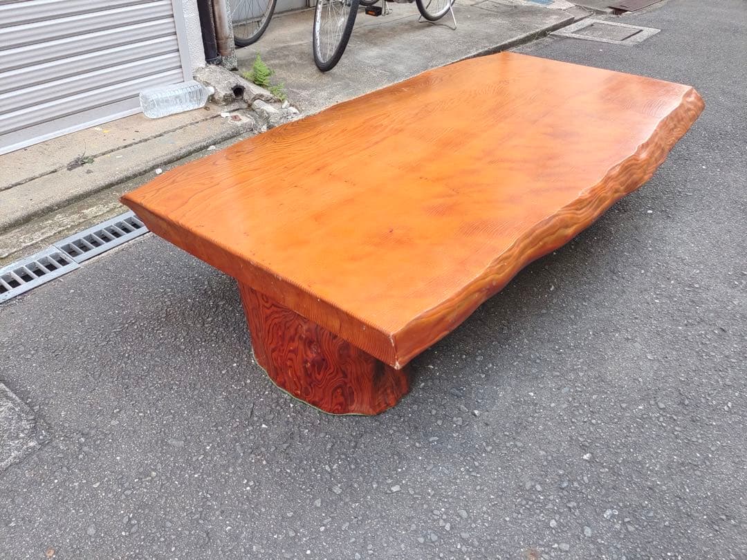 屋久杉 一枚板 極上木目 天然木総無垢 良質木目 座卓 ローテーブル 座敷机