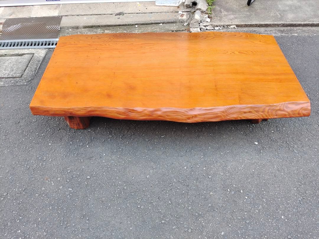 屋久杉 一枚板 極上木目 天然木総無垢 良質木目 座卓 ローテーブル 座敷机