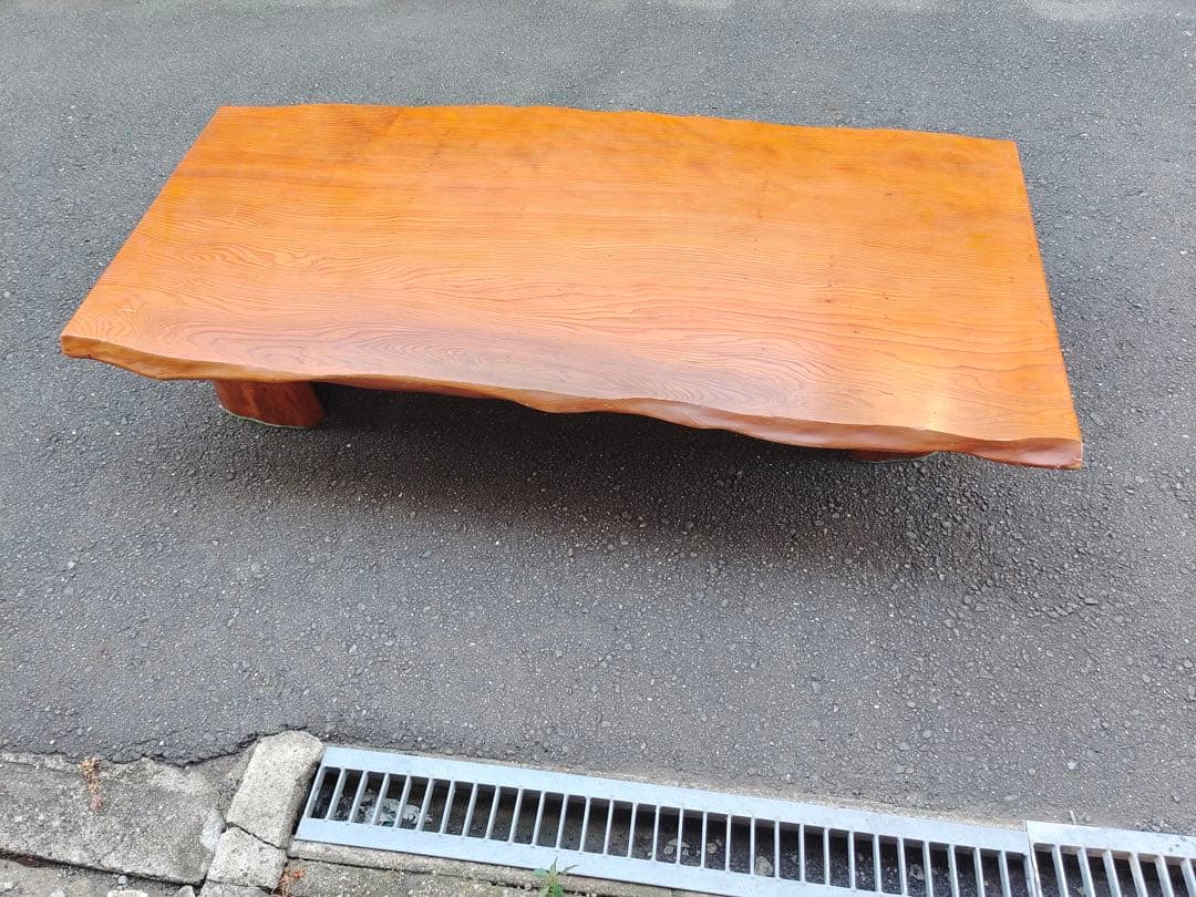 屋久杉 一枚板 極上木目 天然木総無垢 良質木目 座卓 ローテーブル 座敷机