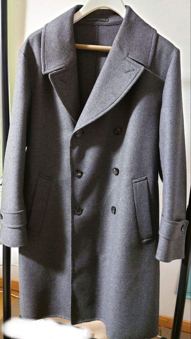 試着のみ トゥモローランド コート Ｌサイズ ウールメルトン ダブルブレステッド