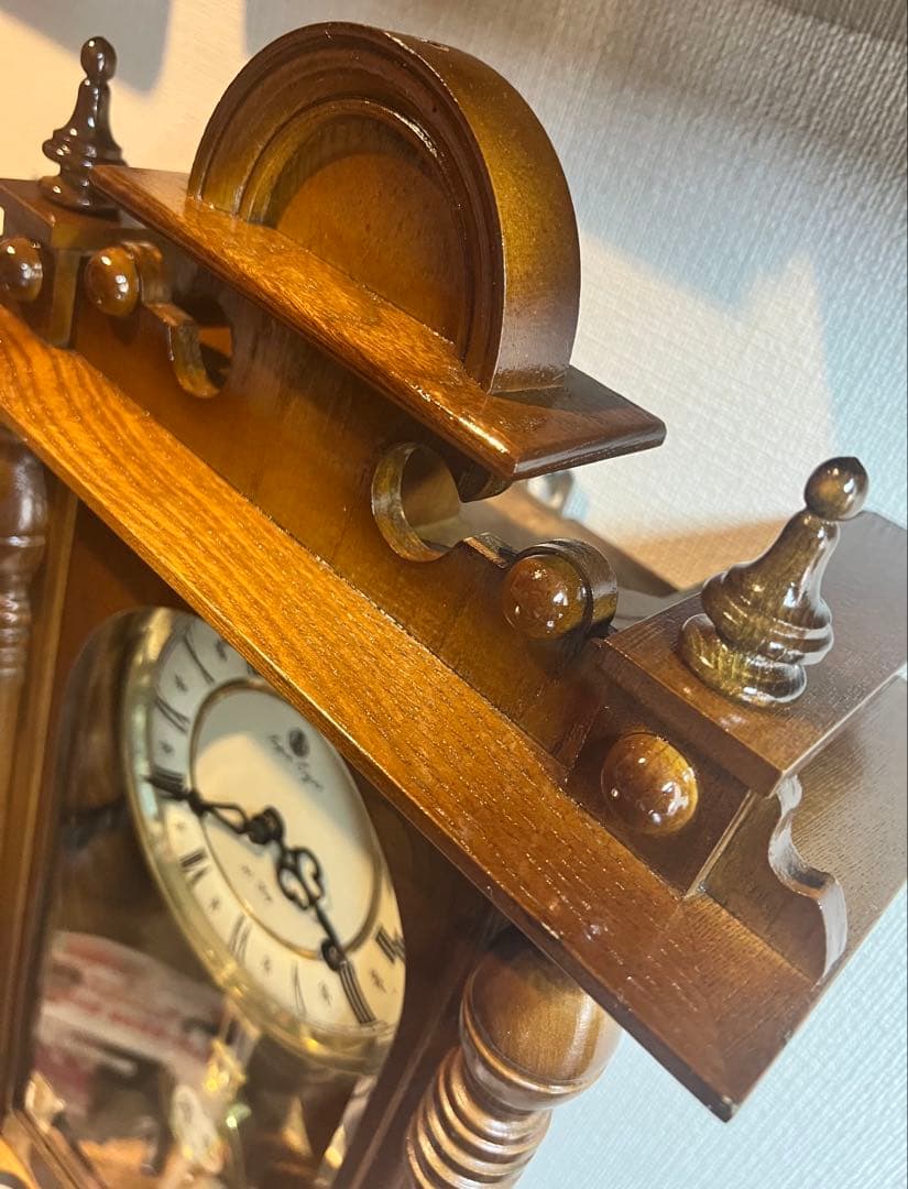 愛知30DAY SuperLight振り子時計ゼンマイ掛け時計柱時計ボンボン時計