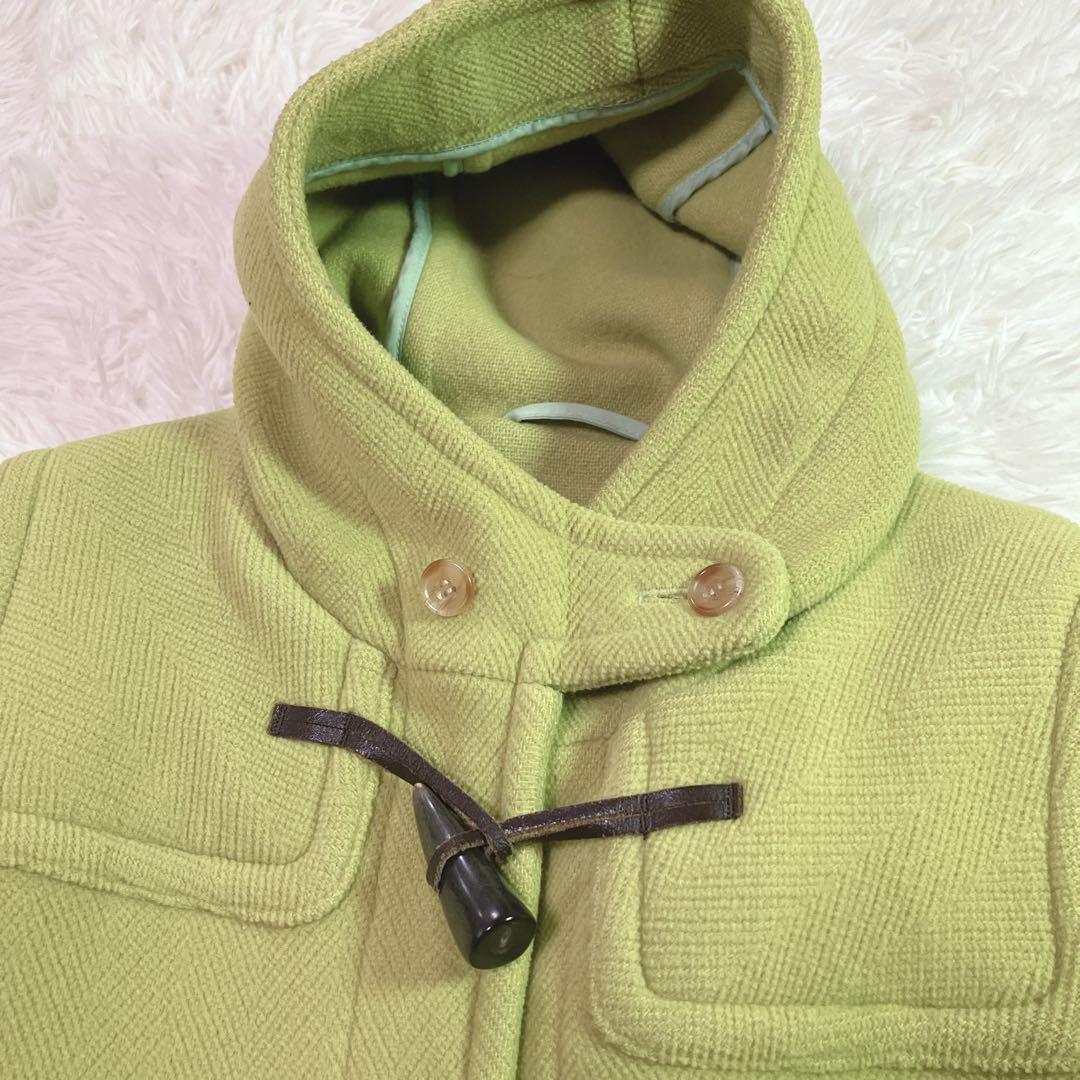 【希少色】OLD　ENGLAND ダッフルコート　ライム色　ヘリンボーン