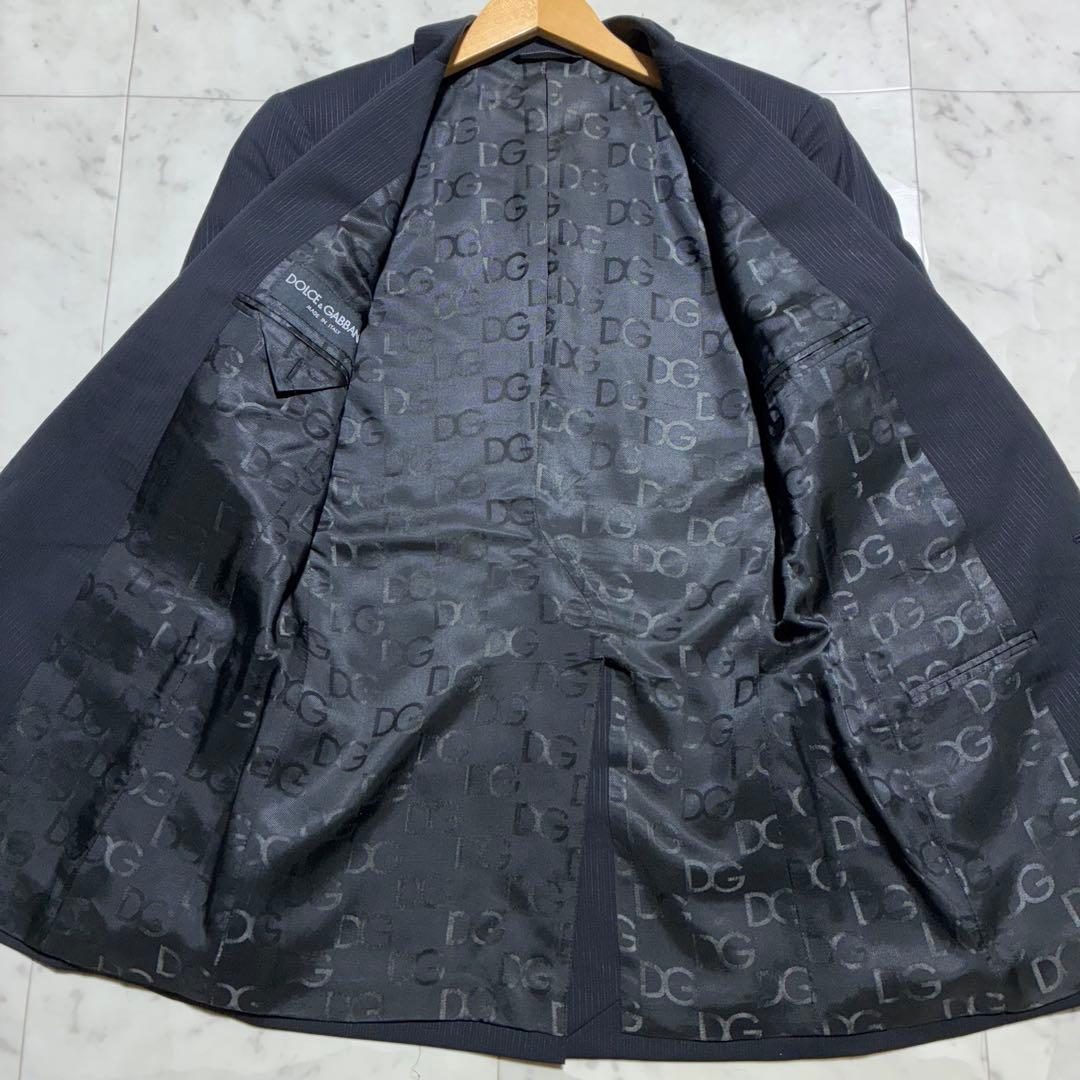 ドルチェ&ガッバーナ 最高峰GOLDライン!! 裏地総柄 ストライプ スーツ