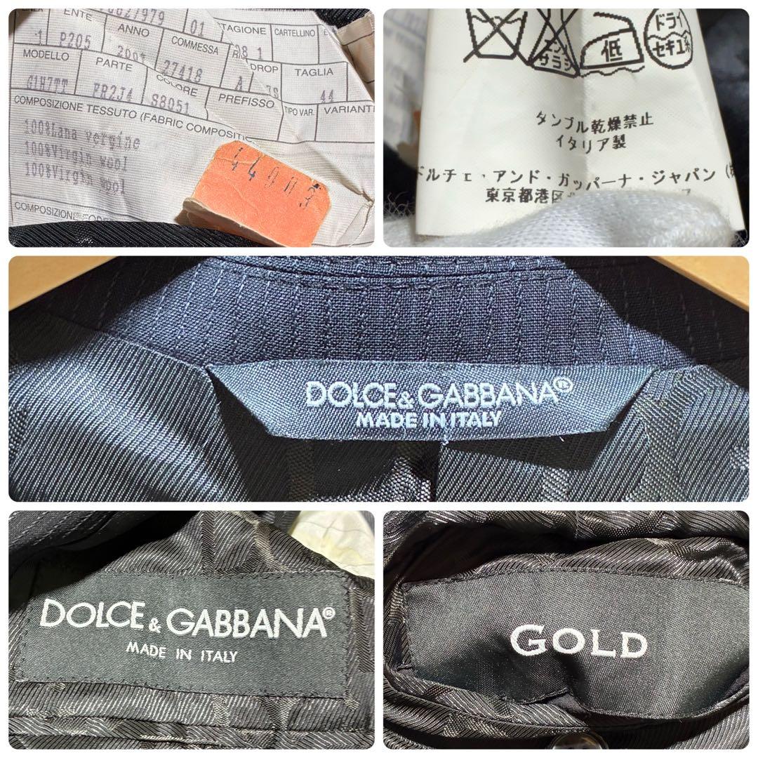 ドルチェ&ガッバーナ 最高峰GOLDライン!! 裏地総柄 ストライプ スーツ