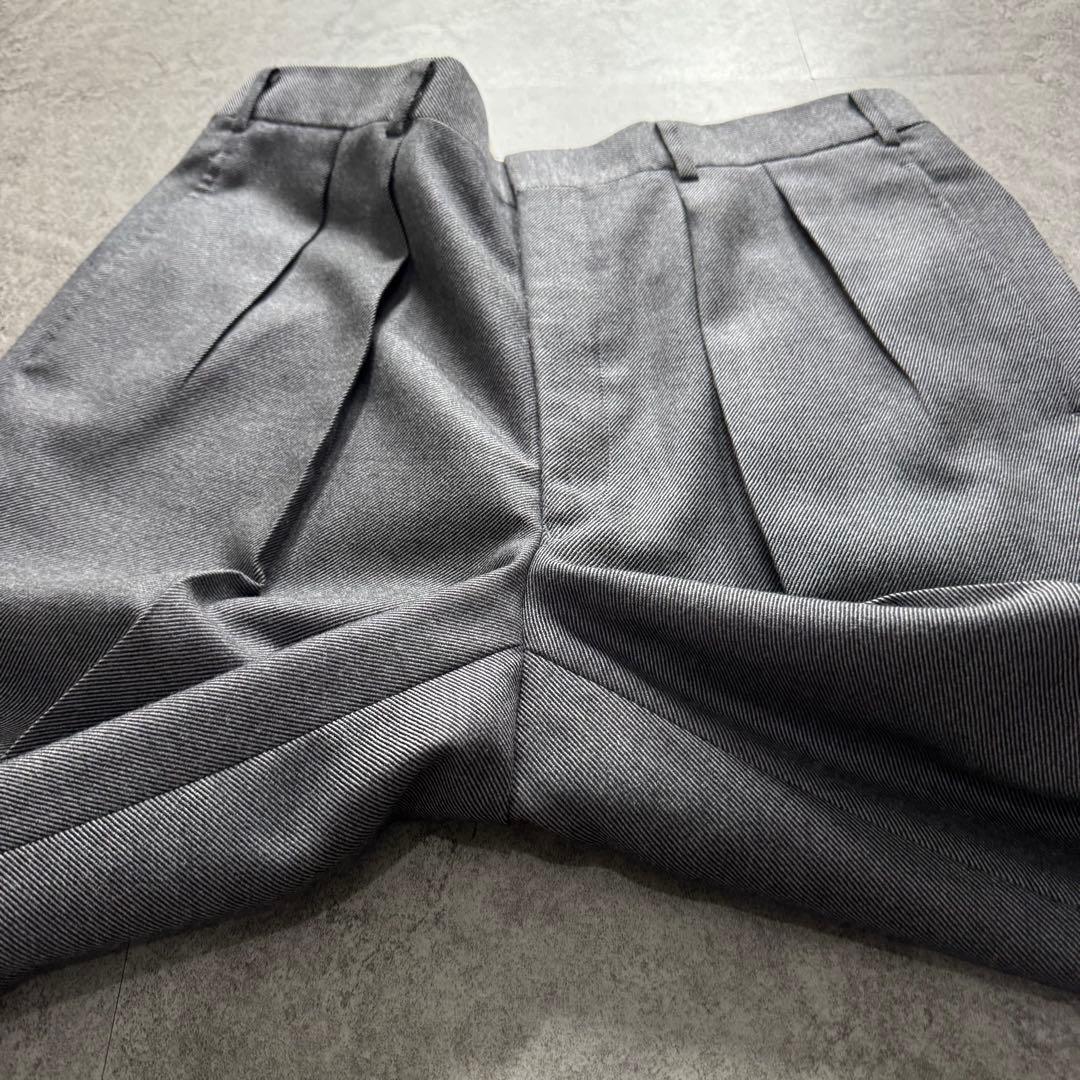 Burberrys セットアップ ダブルスーツ グレー　極上ウール　銀ボタン