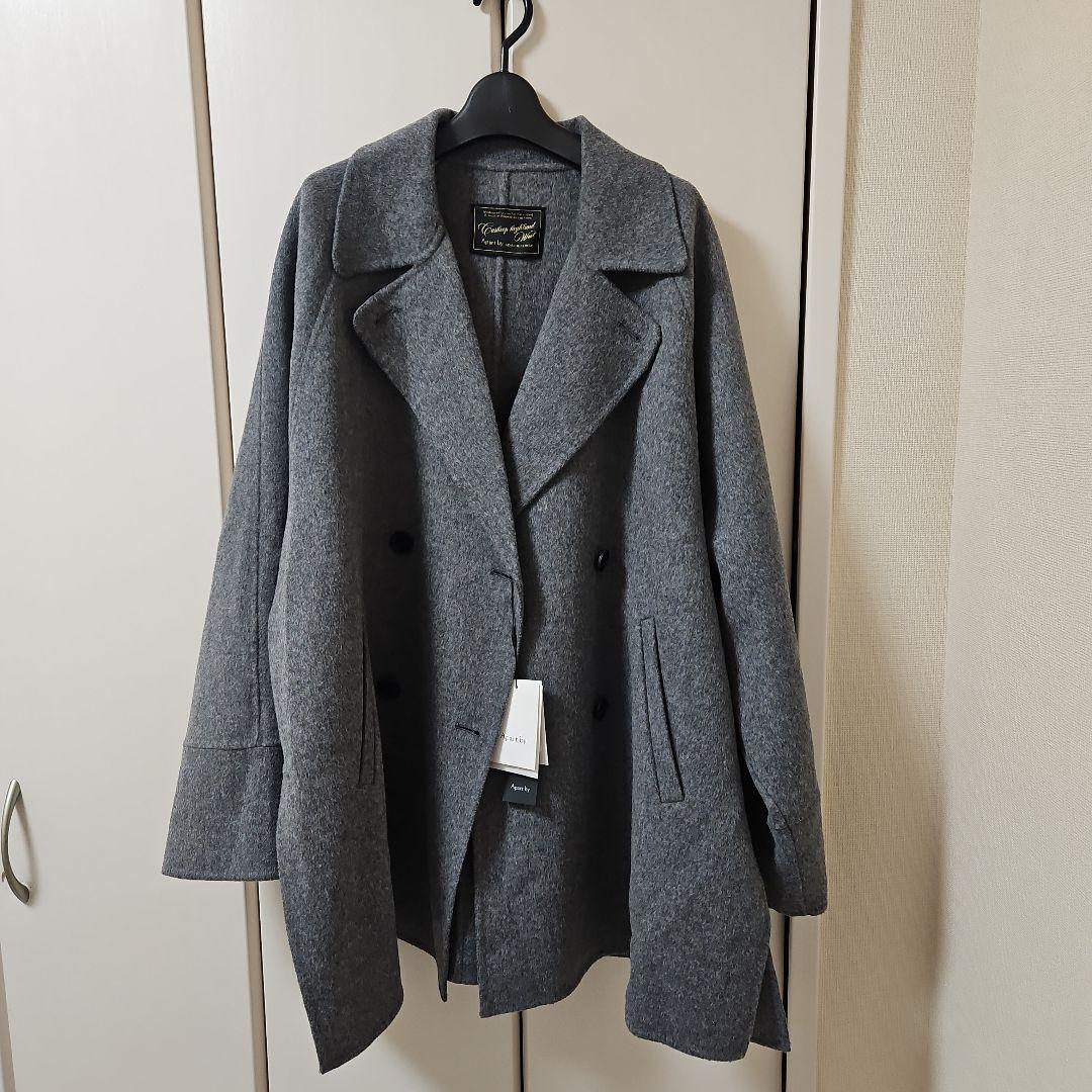 アパートバイ【WEB限定】カシープミドルジャケットコート グレー