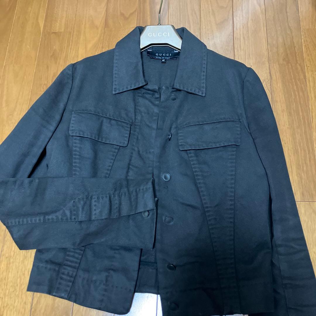 GUCCI ブラックデニムジャケット 40
