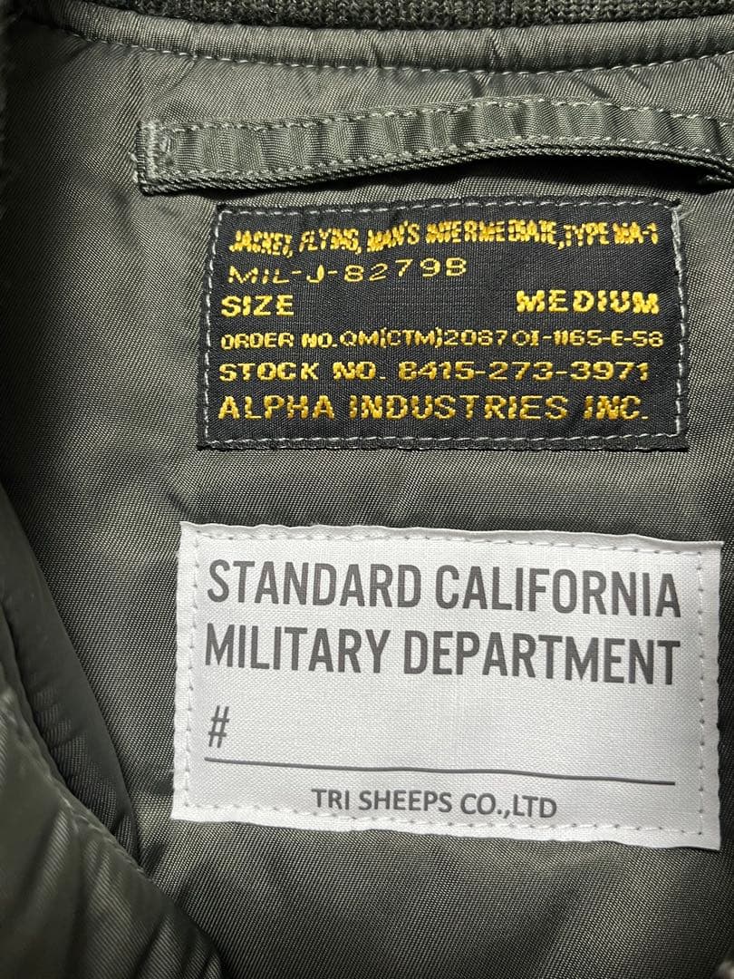 STANDARD CALIFORNIA×ALPHA MA-1 /Ｍ キムタク着