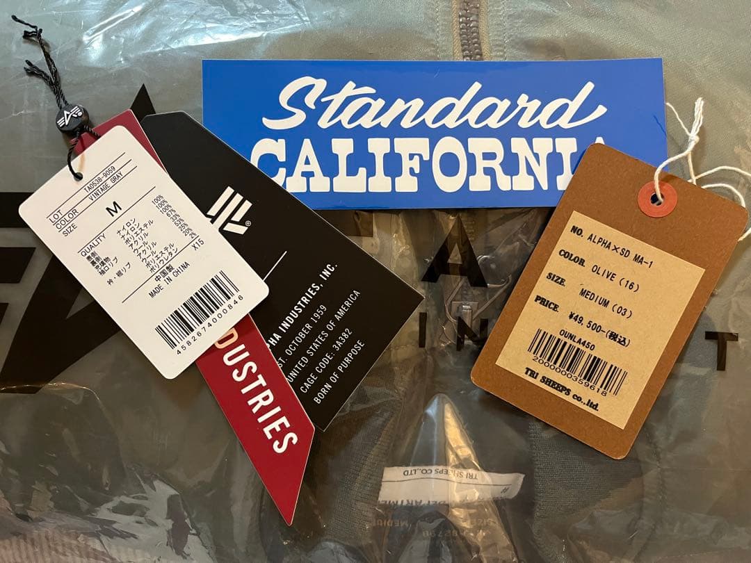 STANDARD CALIFORNIA×ALPHA MA-1 /Ｍ キムタク着