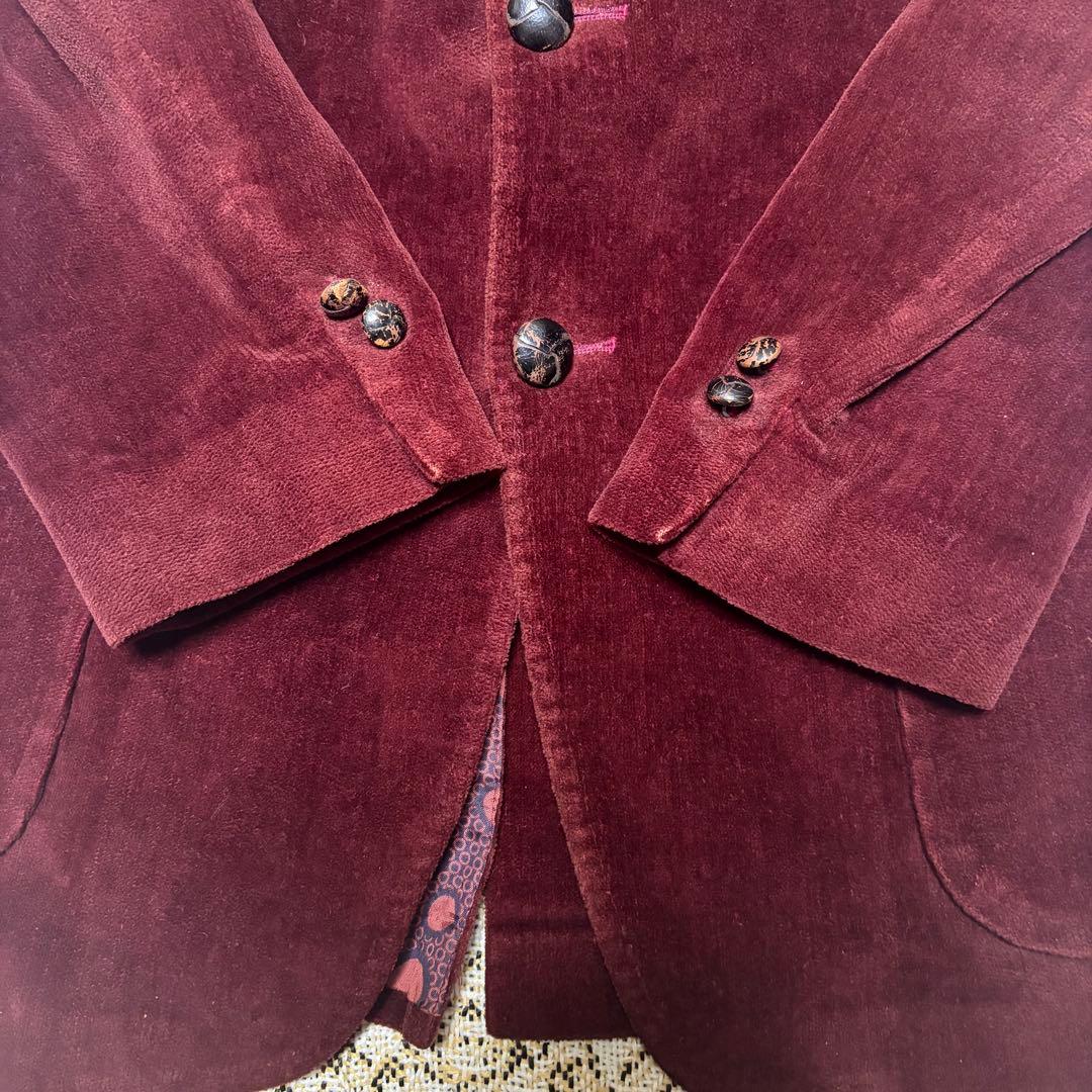 70s USA製 ベロア レザー テーラードジャケット60s 50s