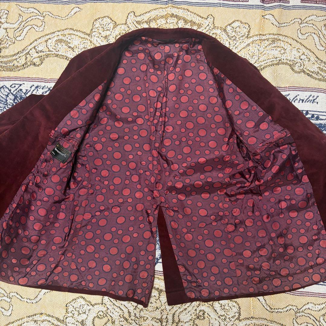 70s USA製 ベロア レザー テーラードジャケット60s 50s