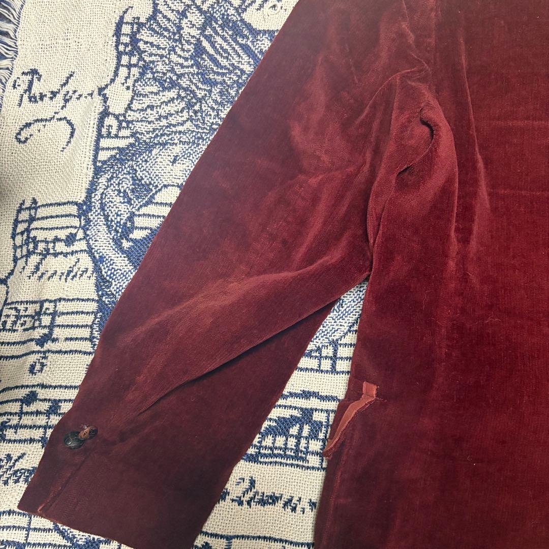 70s USA製 ベロア レザー テーラードジャケット60s 50s