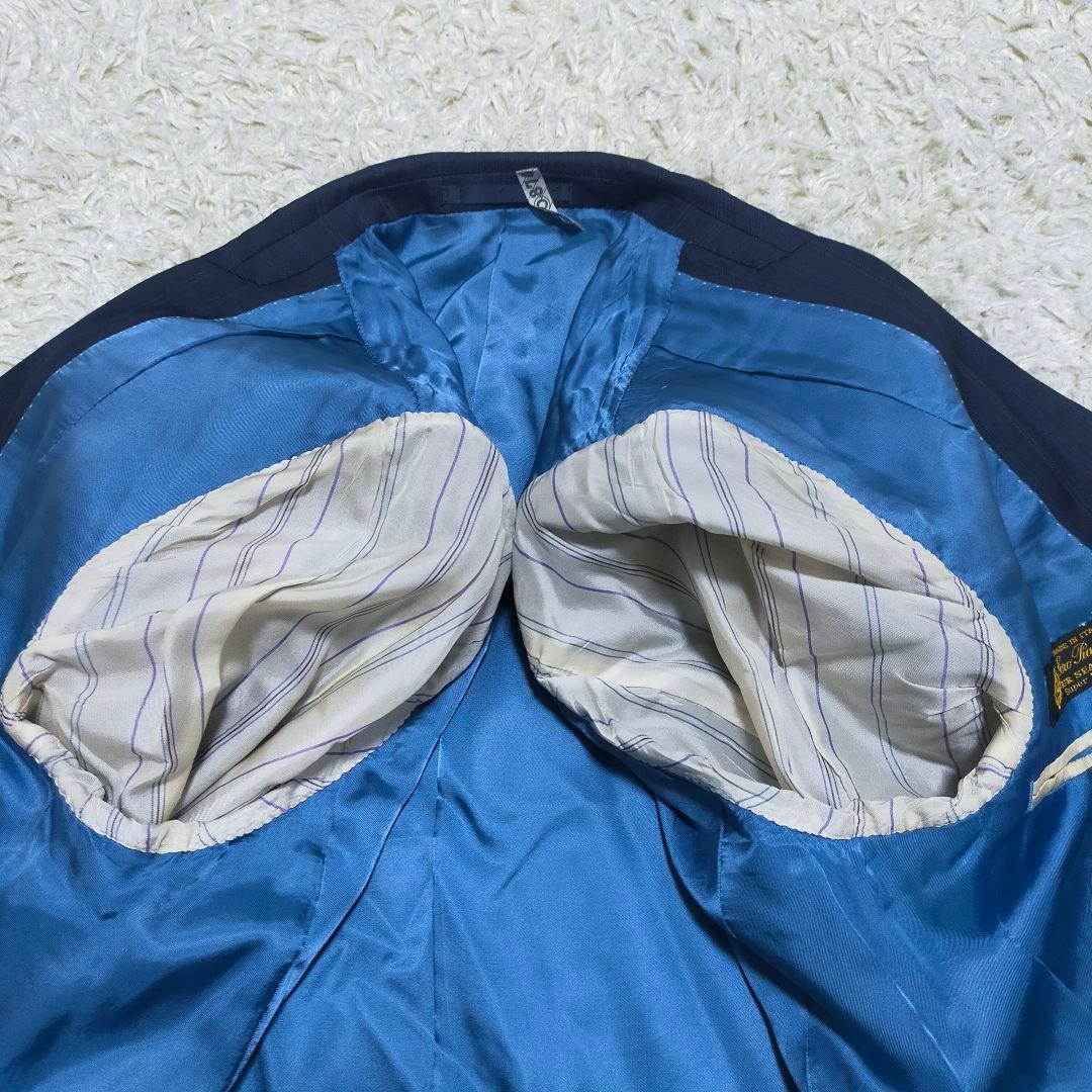 【紳士の装い】ポールスミス×ロロピアーナ・スーツ・4シーズン・紺ストライプ・M