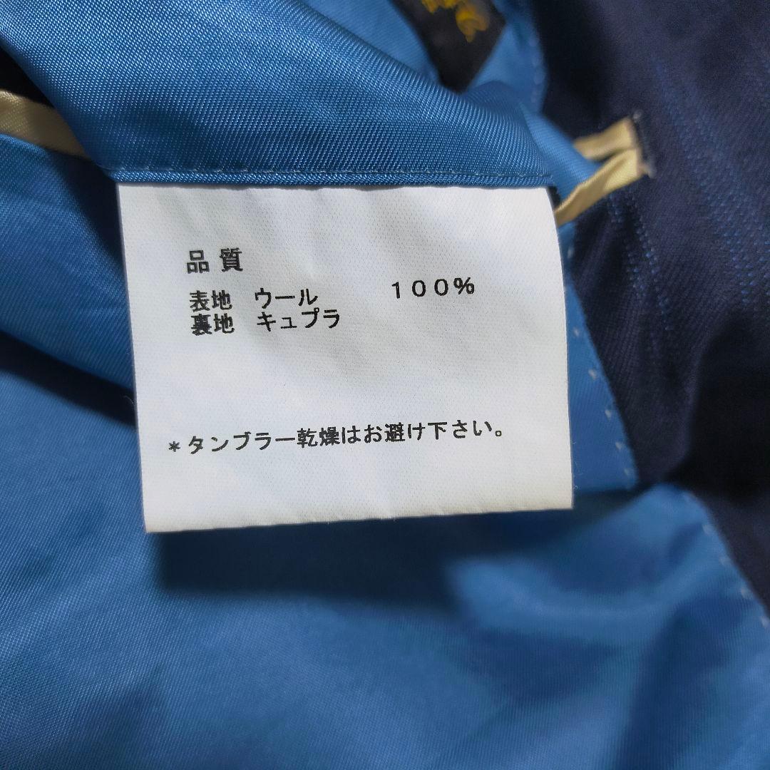 【紳士の装い】ポールスミス×ロロピアーナ・スーツ・4シーズン・紺ストライプ・M