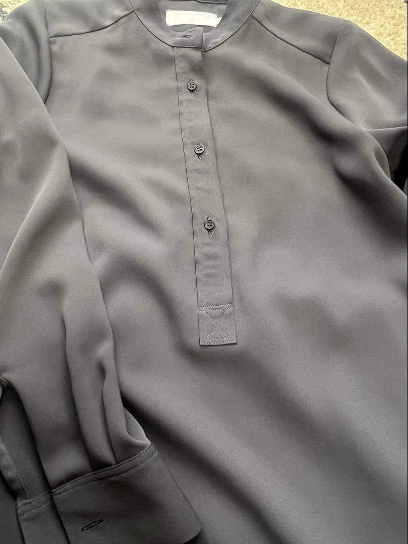 ワンピース graphpaper satin band collar dress