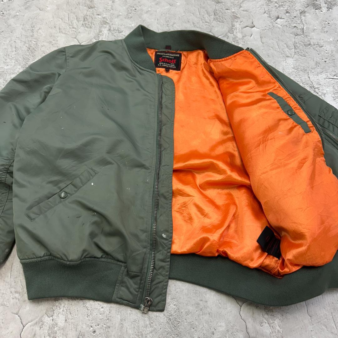 E*y様 Schott　ショット　MA-1　フライトジャケット　古着　グリーン