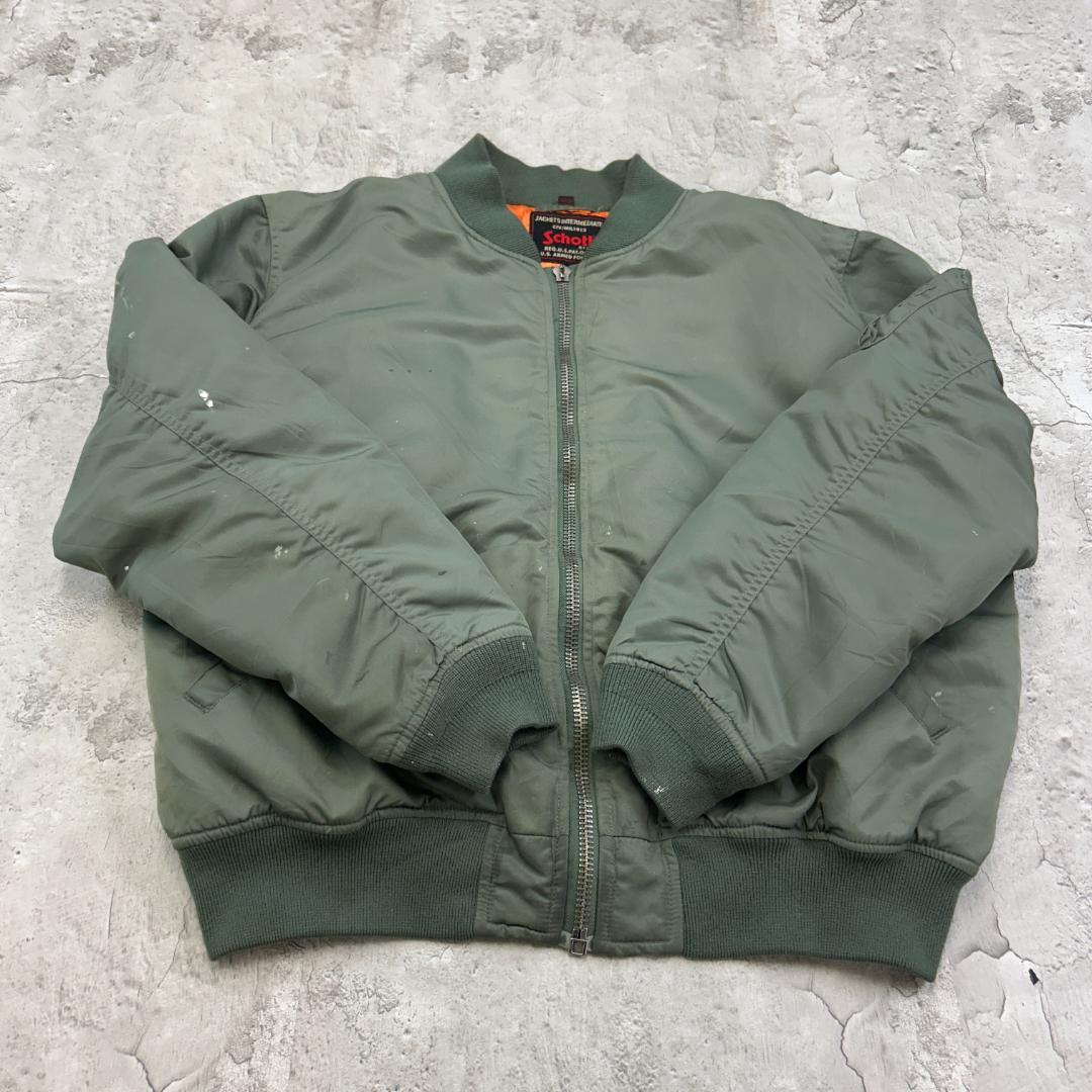 E*y様 Schott　ショット　MA-1　フライトジャケット　古着　グリーン