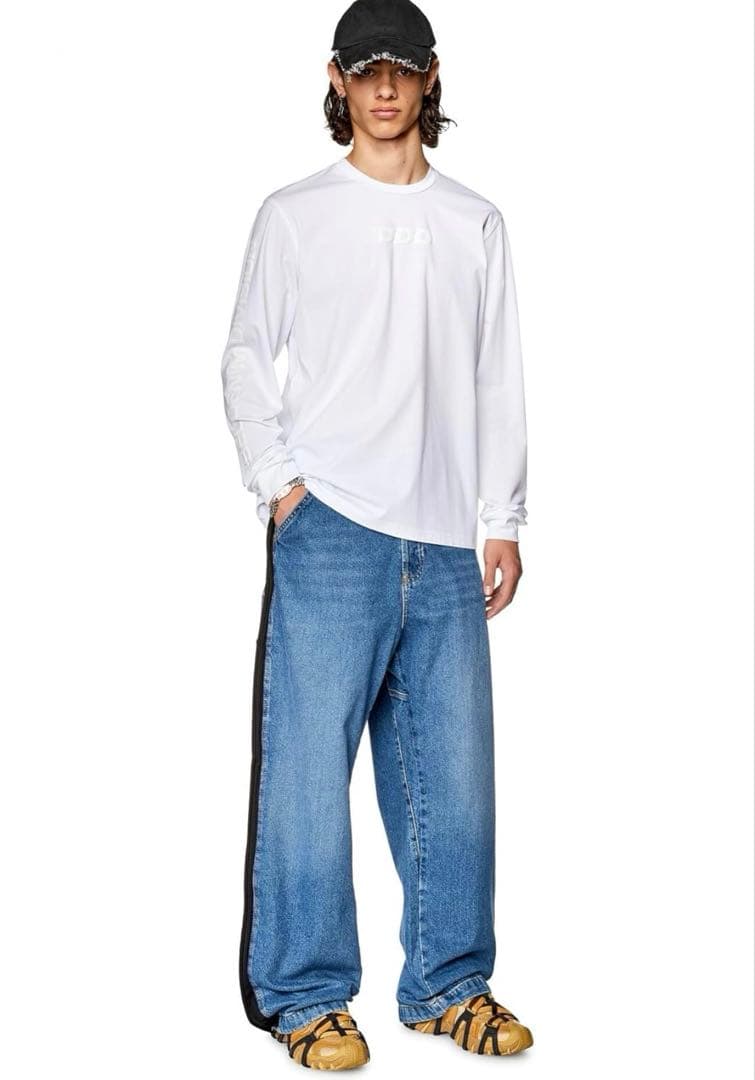 【新品】DIESEL ディーゼル／グラフィックロゴ ロングスリーブTシャツ L