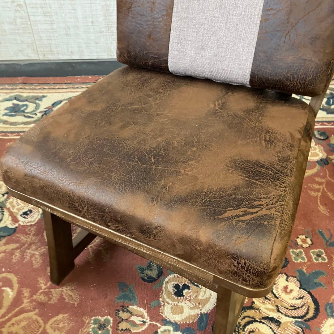 ①北欧レトロ 上久商店 大川家具 ノゾミ 回転式 天然木製椅子 アームレスチェア