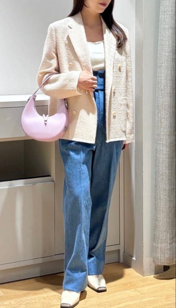 【新品未使用】DRAWER ツイードフリンジテーラードジャケット