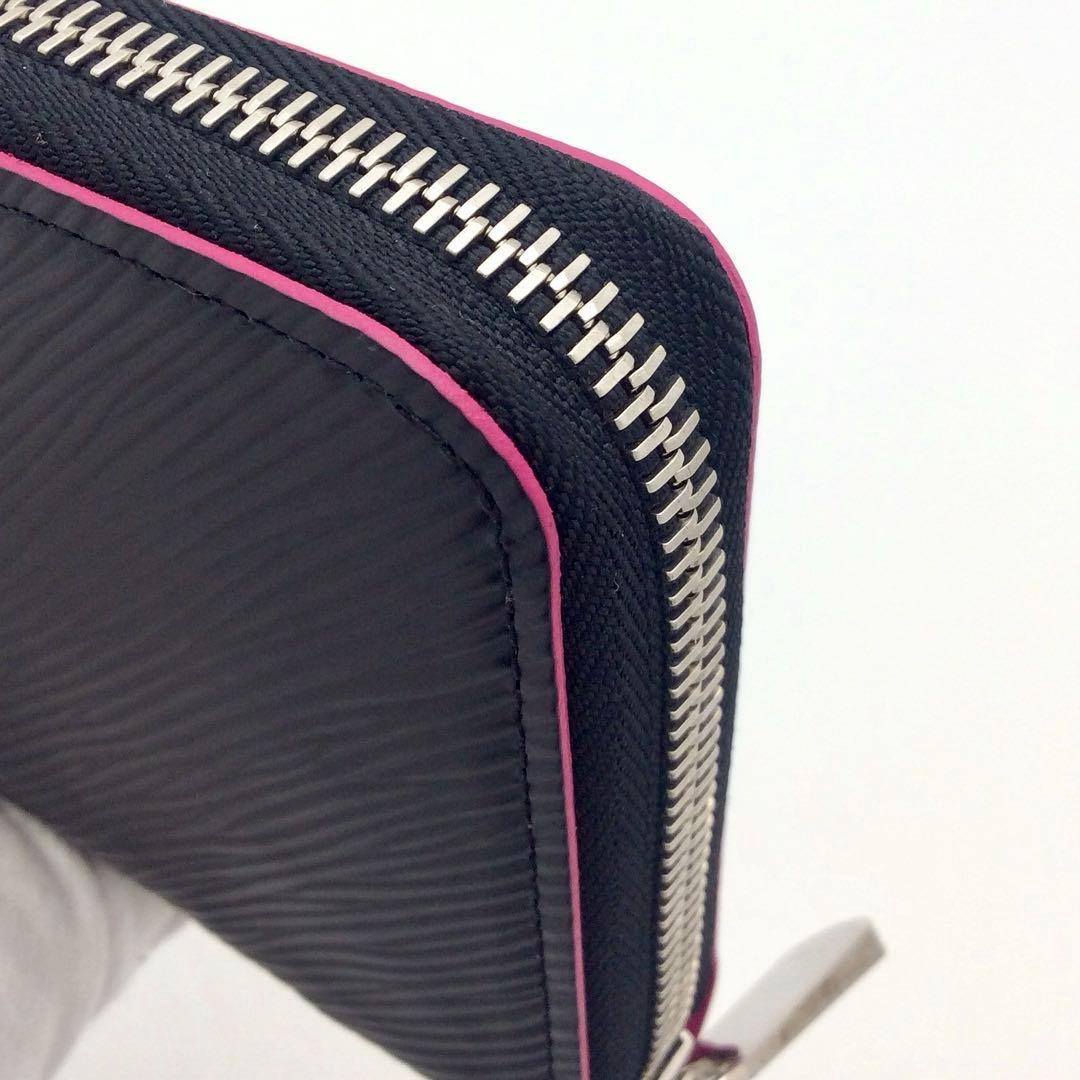 ルイヴィトン エピ 黒 ノワール ホットピンク 長財布 ジッピーウォレット
