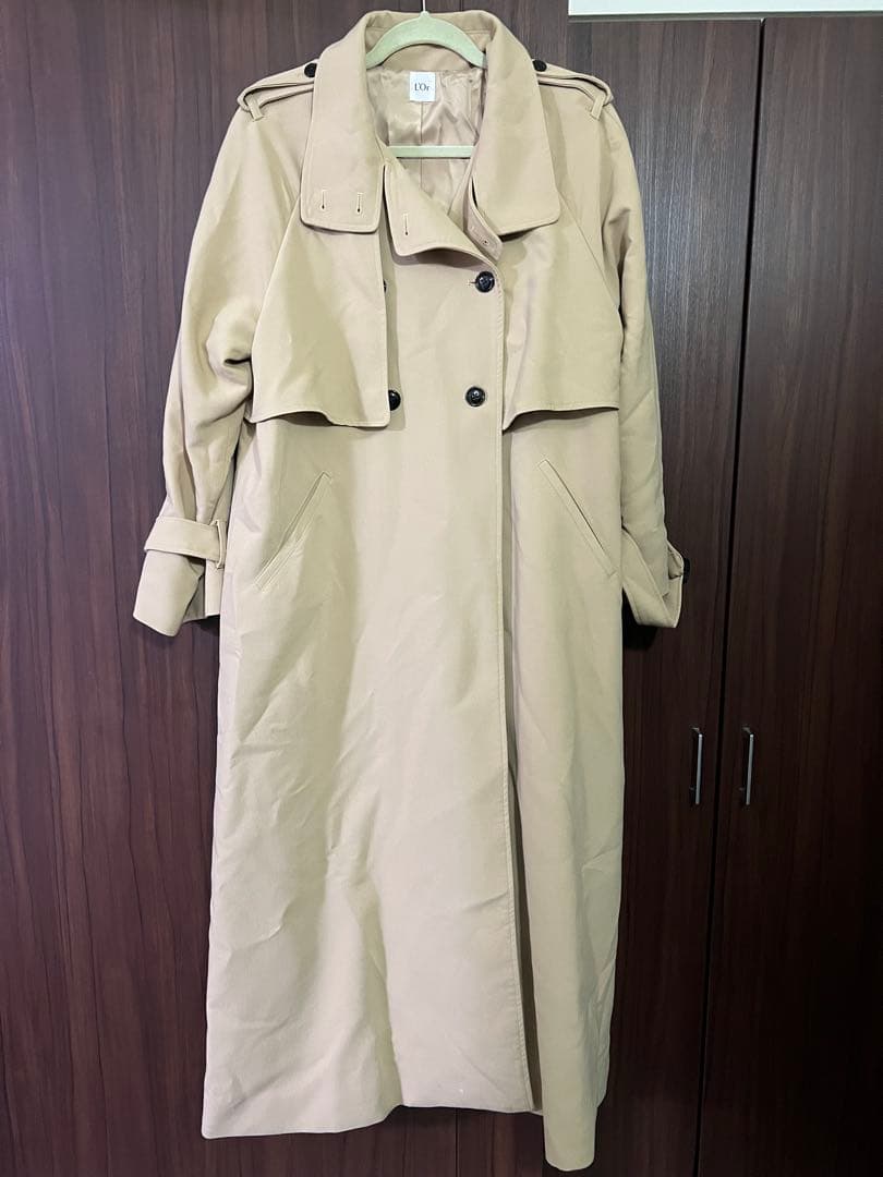 L'Or stand collar long coat トレンチコート