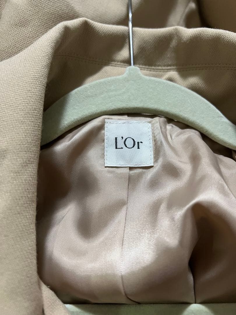 L'Or stand collar long coat トレンチコート