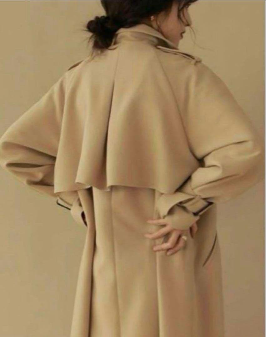 L'Or stand collar long coat トレンチコート