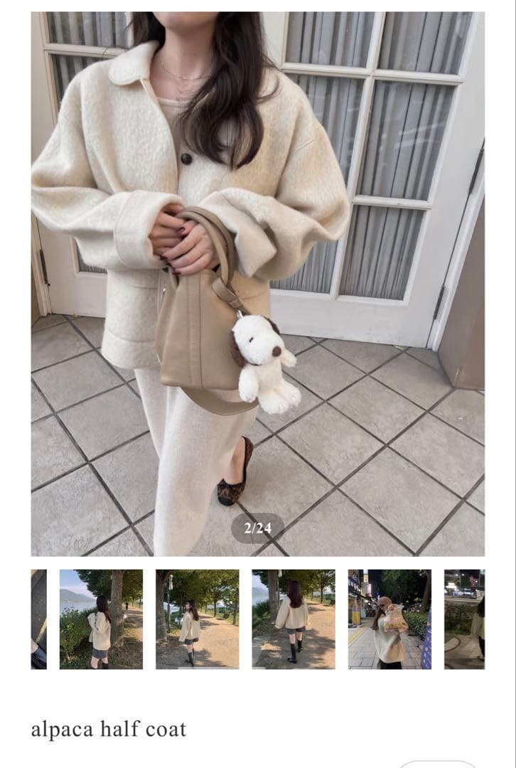 ジャケット・アウター mie ajunar alpaca half coat