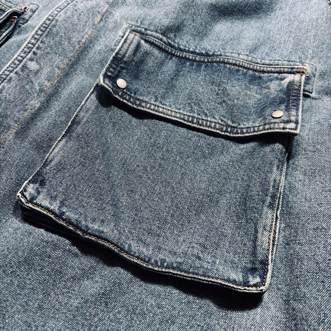 極美品 アメリ デニム ワーク ロングコート AMERI マキシ丈オーバーサイズ