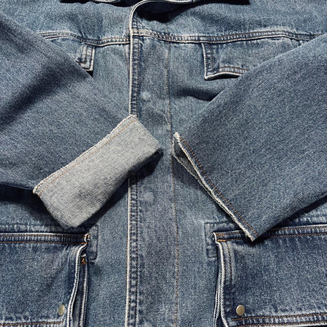 極美品 アメリ デニム ワーク ロングコート AMERI マキシ丈オーバーサイズ