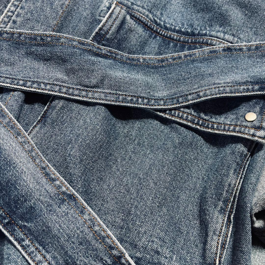 極美品 アメリ デニム ワーク ロングコート AMERI マキシ丈オーバーサイズ