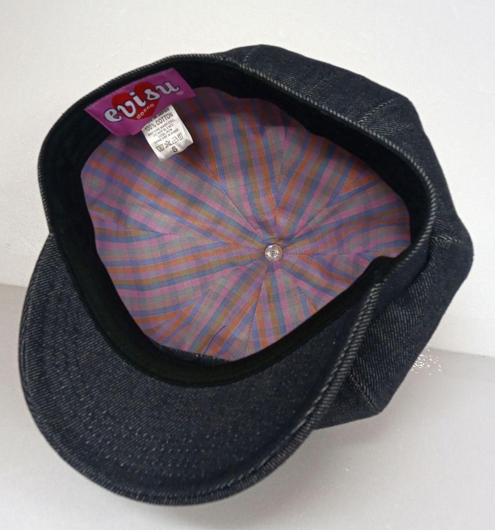 新品未使用 エヴィスデニムキャスケット EVISU ハンチング 帽子 キャップ