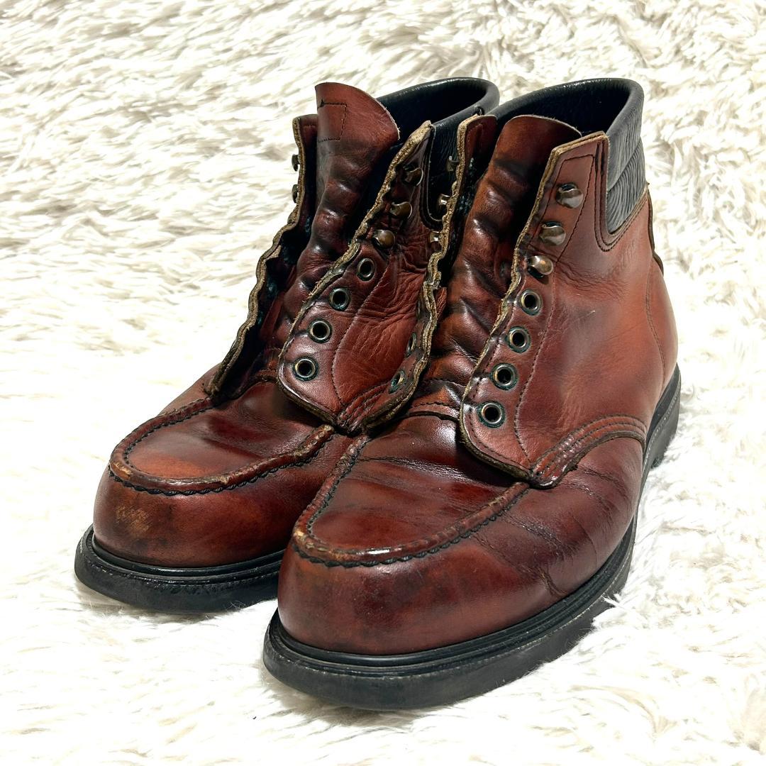 レッドウィング モックトゥ 9D 27cm ワークブーツ ヴィンテージ 赤茶