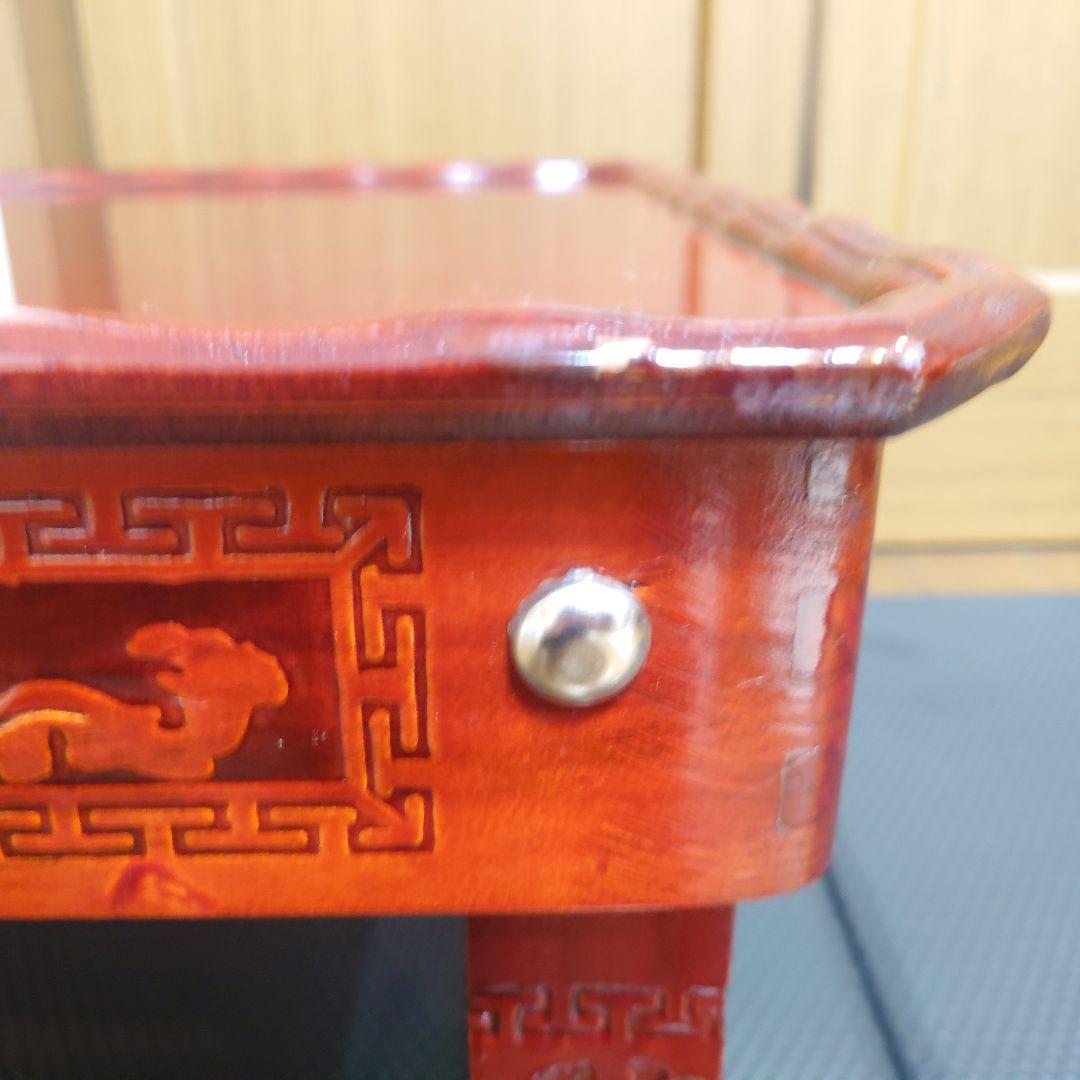 李朝家具　漆塗り 文机 花台 膳 アンティーク　状態美品寄り