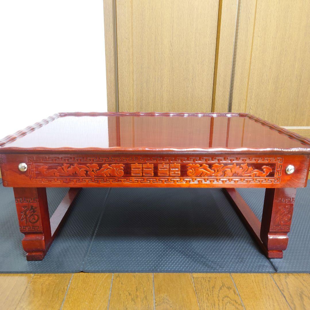 李朝家具　漆塗り 文机 花台 膳 アンティーク　状態美品寄り