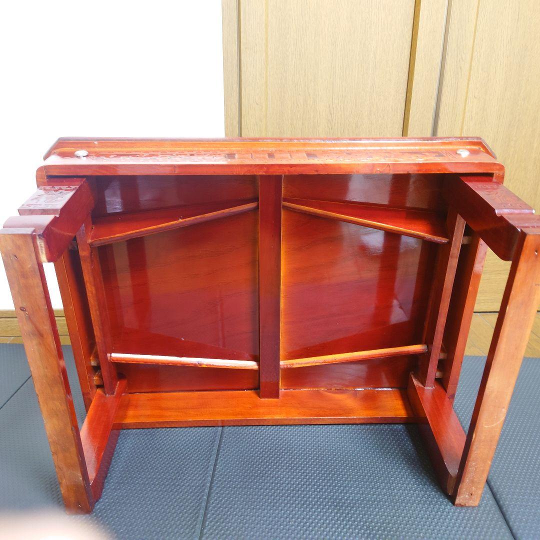 李朝家具　漆塗り 文机 花台 膳 アンティーク　状態美品寄り