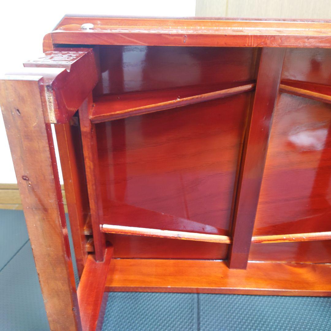 李朝家具　漆塗り 文机 花台 膳 アンティーク　状態美品寄り