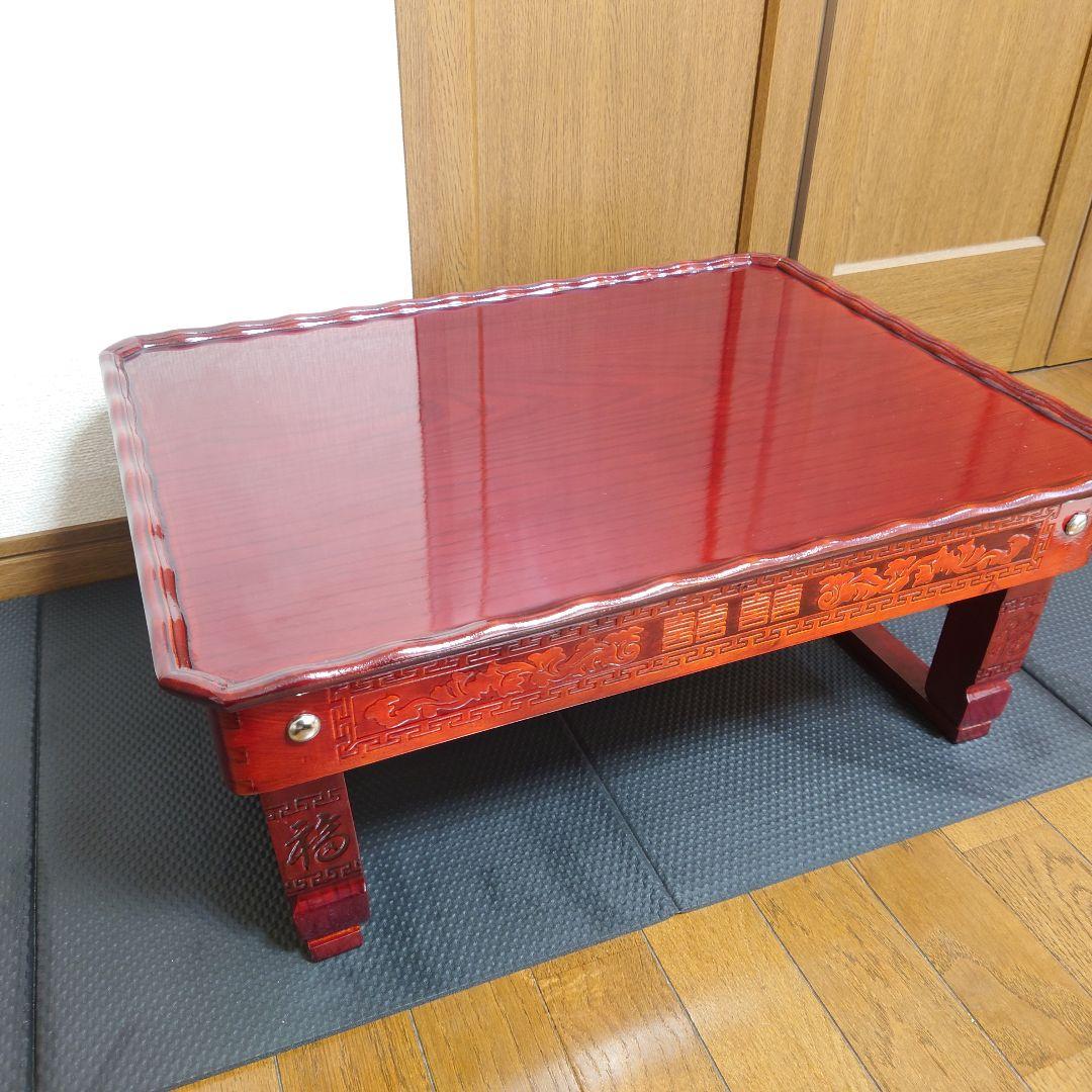 李朝家具　漆塗り 文机 花台 膳 アンティーク　状態美品寄り