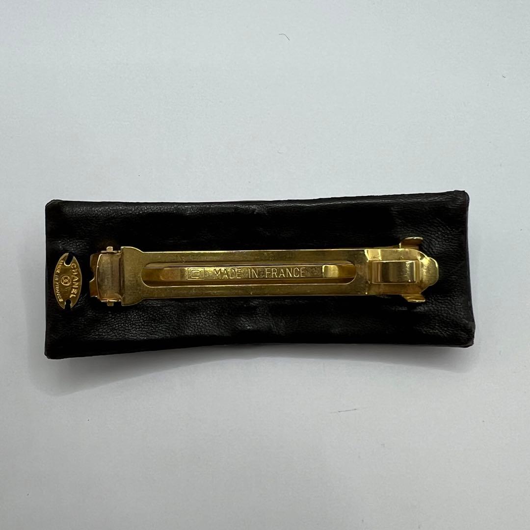 【極美品】シャネル バレッタ ココマーク ターンロック ゴールド金具