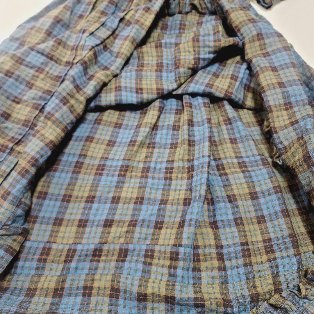 レア極美品LAURA ASHLEYヴィンテージチェック柄フリルロングワンピース