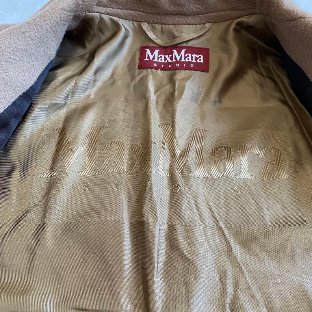 マックスマーラ　ヴァージンウール　44サイズ　キャメル　チェスターコート