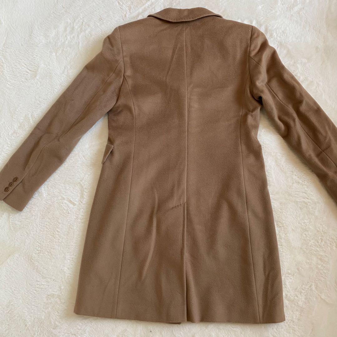 マックスマーラ　ヴァージンウール　44サイズ　キャメル　チェスターコート
