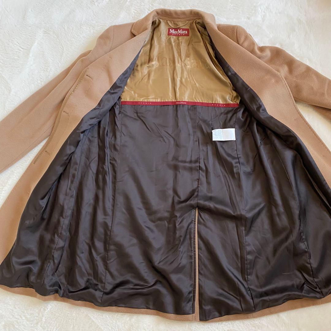 マックスマーラ　ヴァージンウール　44サイズ　キャメル　チェスターコート