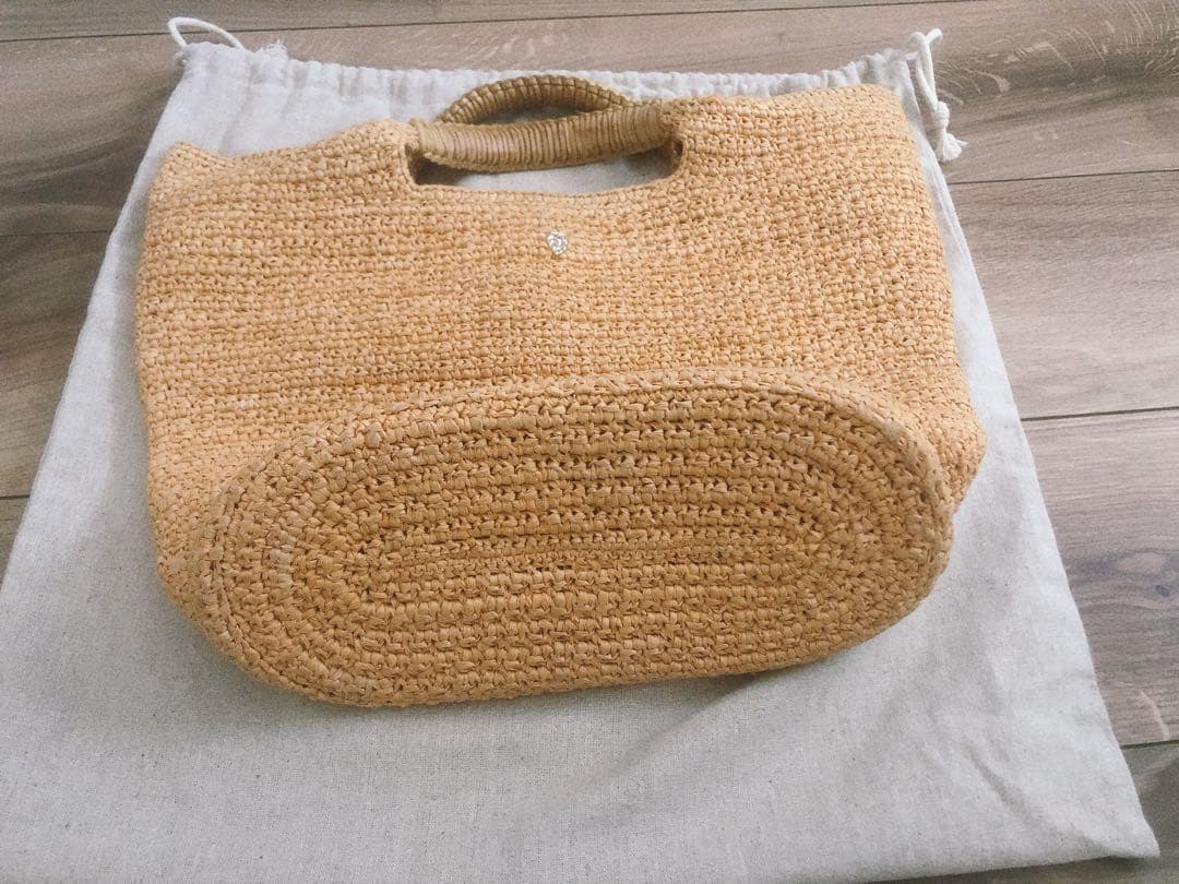 ヘレンカミンスキー ラフィアバッグ かごバッグ ハンドバッグ トートバッグ 袋付