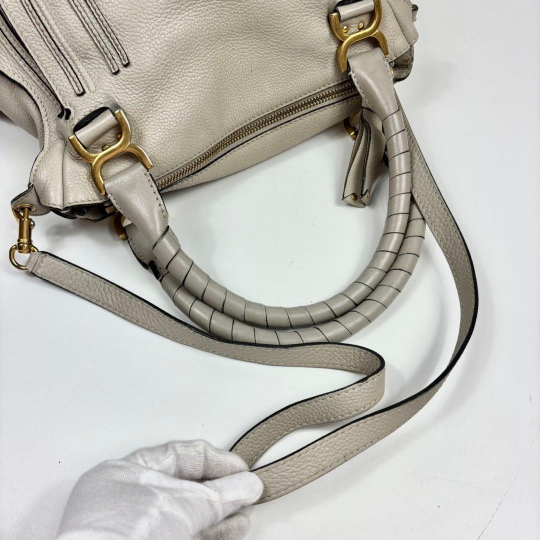 クロエ　マーシー　MARCIE 革　ハンドバッグ　アイボリー　2way y2k