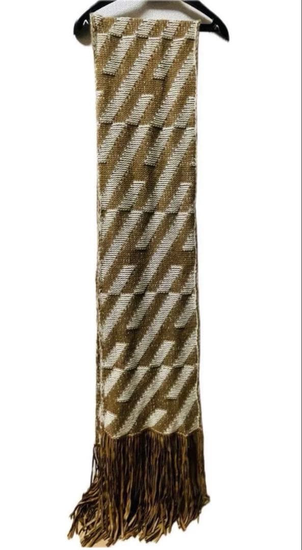 【美品】エルメス　HERMES マフラー　ニット　冬　羊皮　国内正規品