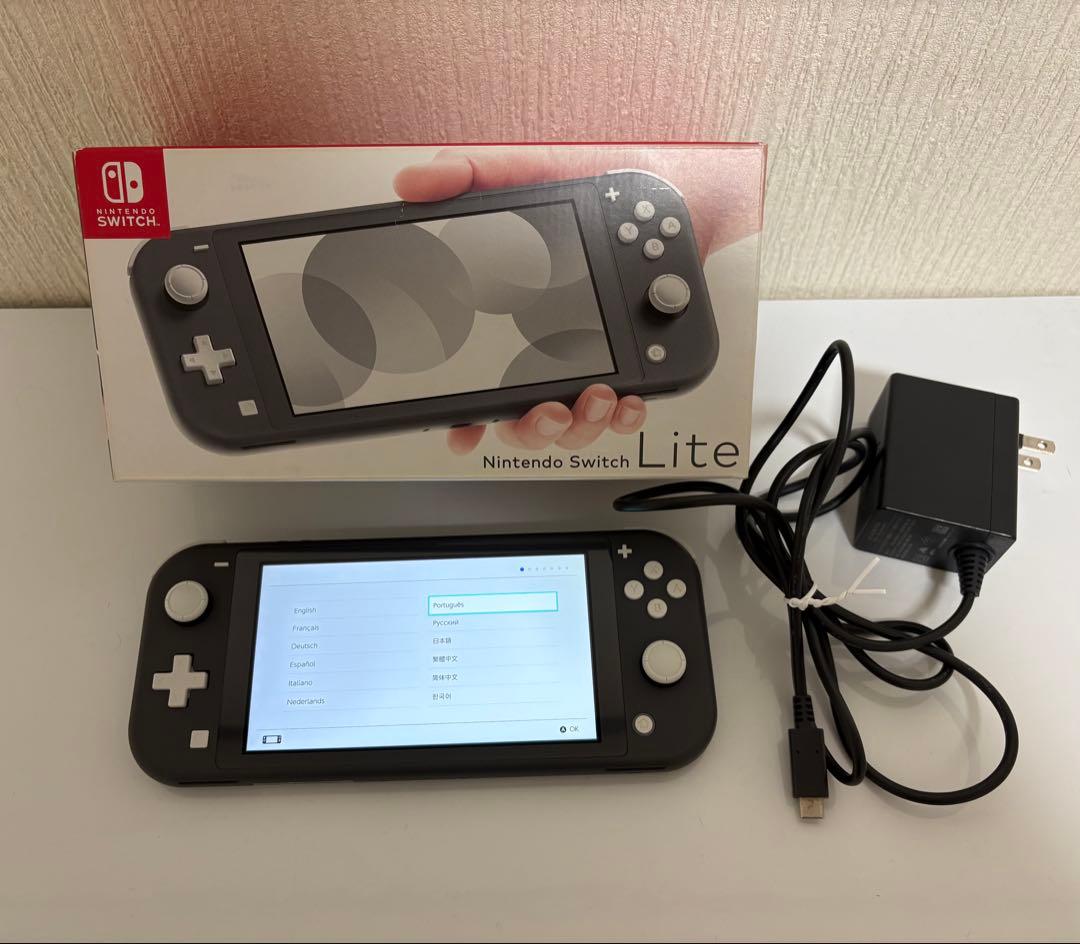 Switch Lite グレー ACアダプター付き 中古品