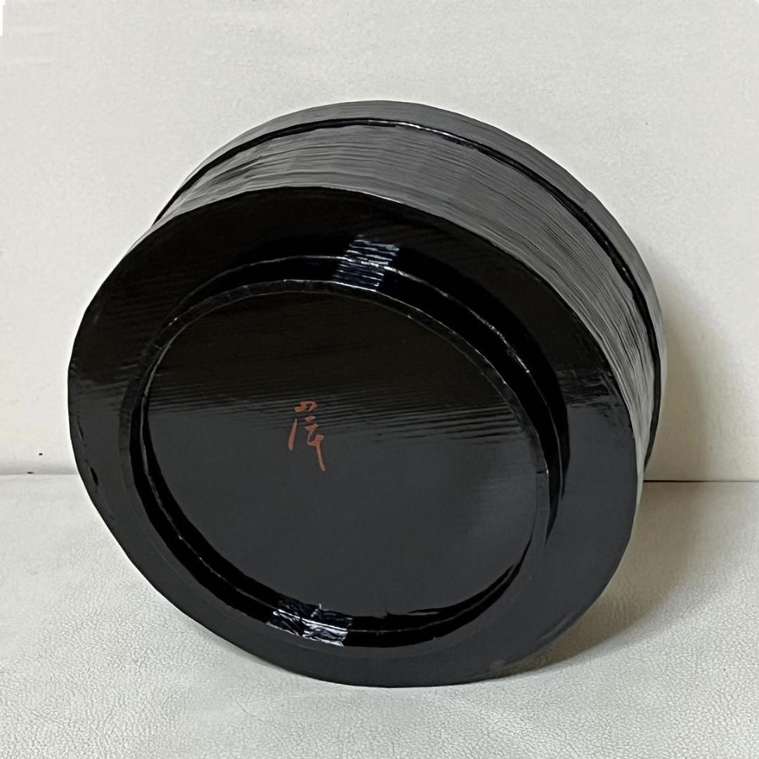 岸一閑 一閑張 桶炭斗 木箱入 宗旦好 炭桶 時代 炭斗 茶道具 【k3498】