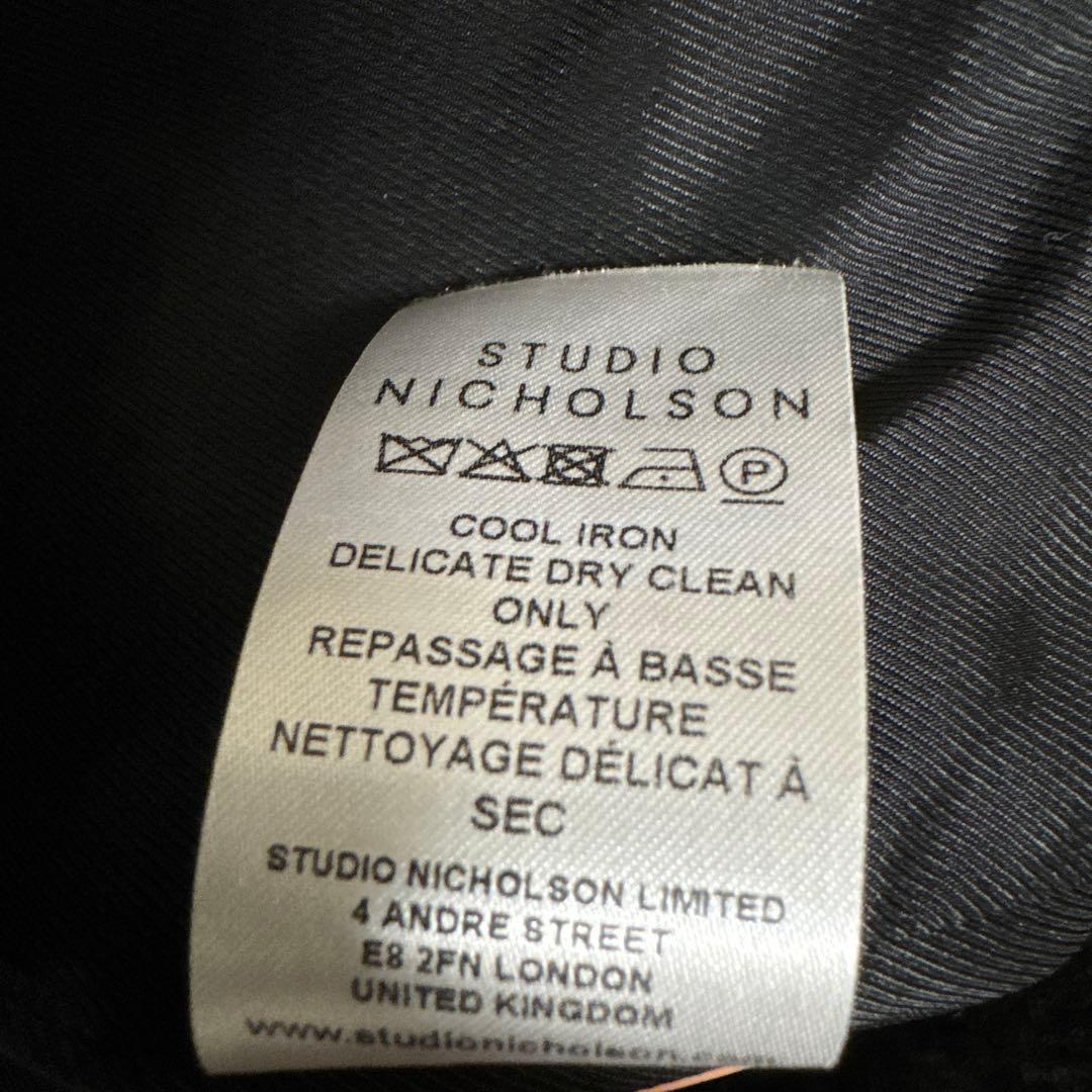 STUDIO NICHOLSON ダークグレー　メルトンピーコート